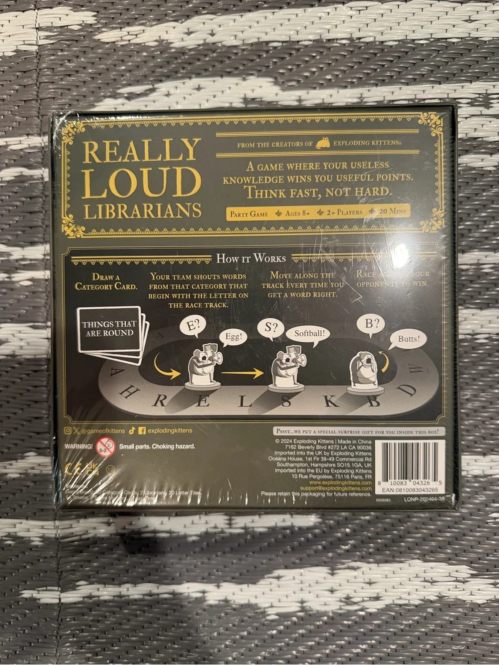 Really Loud Librarians Board Game - Black & Gold Edition by Exploding Kittens